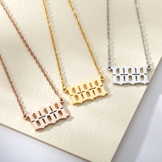 777 Angel Number Necklaces For Women Stainless Steel Couple Necklace Goth Chains Collar Choker Vintage Jewelry Aesthetic