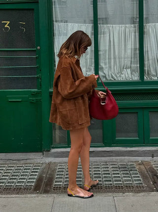 2024 Retro-Kragen einfarbig Damen mantel lässig einreihig lang ärmel ige Taschen jacke Herbst mode Pendler mäntel