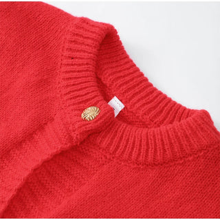 Rote Patchwork Feder Langarm gestrickte Strickjacke Frauen Mode o Hals schlanke dicke Wisch pullover weibliche Pendeln elegante Outfits