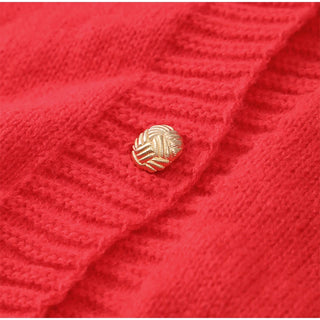Rote Patchwork Feder Langarm gestrickte Strickjacke Frauen Mode o Hals schlanke dicke Wisch pullover weibliche Pendeln elegante Outfits