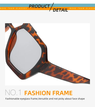 Beliebte Vintage Sonnenbrille Frauen Männer quadratische Sonnenbrille Punk Polygon Brille Brille für männliche weibliche Rechteck Sonnenbrille ﻿